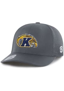 Summit Sportswear Kent State Golden Flashes The T Adjustable Hat - Charcoal