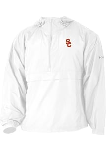 Columbia USC Trojans Mens White Heat Seal Prodigy Long Sleeve Qtr Zip Pullover