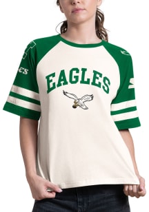 Starter Philadelphia Eagles Womens White Double Coverage Short Sleeve T-Shirt