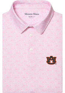 Mizzen+Main Auburn Tigers Mens Pink Versa Short Sleeve Fashion Polo