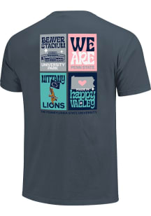 Penn State Nittany Lions Womens Blue Preppy Posters Short Sleeve T-Shirt