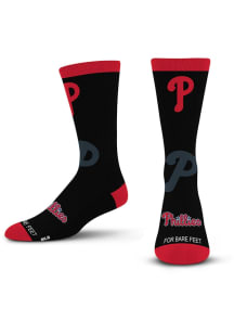 Philadelphia Phillies Black Shadow Youth Crew Socks