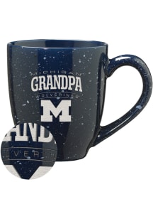 Michigan Wolverines 16oz Speckled Grandpa Ceramic Mug - Blue