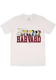 Harvard Crimson White Peanuts The Gang Short Sleeve T Shirt