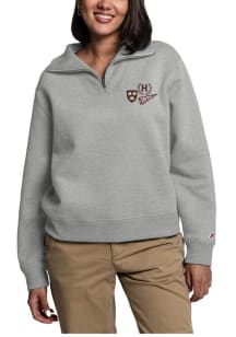 Harvard Crimson Womens Grey 1991 Fleece Qtr Zip