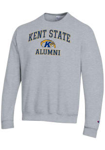 Champion Kent State Golden Flashes Mens Grey Mascot Alumni Powerblend Long Sleeve Crew Sweatshirt