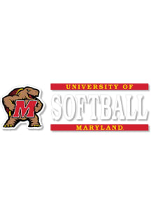 Maryland Terrapins 6x2 Softball Auto Decal - Red