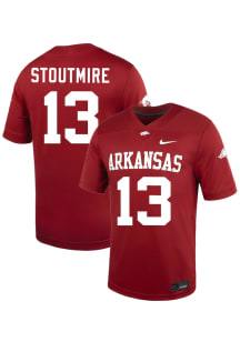 Carter Stoutmire  Nike Arkansas Razorbacks Cardinal Red NIL Name And Number Football Jersey