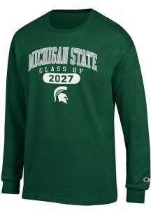 Champion Michigan State Spartans Green Class of 2027 Jersey Long Sleeve T Shirt
