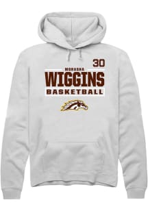 Morasha Wiggins Western Michigan Broncos Mens White NIL Stacked Box Player Hood