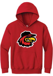 Summit Sportswear Rochester Red Wings Youth Red Primary Logo Long Sleeve Hoodie