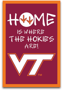 Virginia Tech Hokies Home Is Where Garden Flag - Maroon