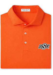 Peter Millar Oklahoma State Cowboys Mens Orange Hugo Short Sleeve Fashion Polo