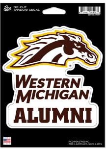 Western Michigan Broncos Alumni Die Cut Auto Decal - Brown