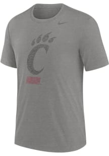 Nike Cincinnati Bearcats Grey Primary Logo Short Sleeve Fashion T Shirt
