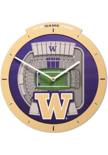 Washington Huskies 3D Wall Clock