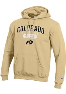 Champion Colorado Buffaloes Mens Gold Class of 2028 Powerblend Long Sleeve Hoodie