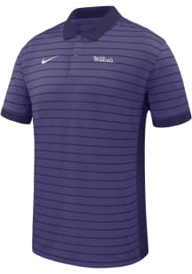 Nike K-State Wildcats Mens Purple Victory Stripe Short Sleeve Polo
