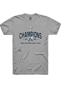 Summit Sportswear Akron Zips Grey MAC 2026 Men's Outdoor Track & Field Champions Short Sleeve T Sh..