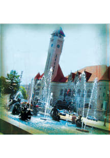 St Louis Union Station Fountains Stone Tile Coaster - White