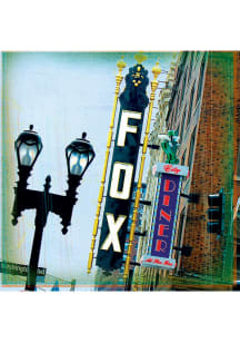 St Louis Fox Theatre Stone Tile Coaster - Black