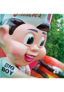 Cincinnati Big Boy Statue 4x4 Coaster - Red