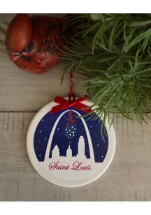 St Louis Mistletoe Arch Ornament - Blue