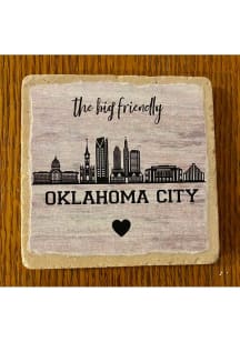 Oklahoma City Skyline Coaster - White