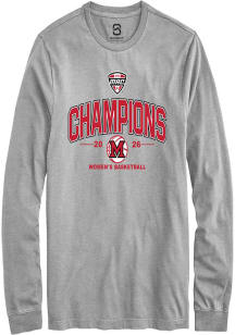 Summit Sportswear Miami RedHawks Grey MAC 2026 Women's Basketball Champions Long Sleeve T Shirt
