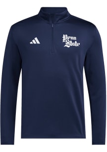Adidas Penn State Nittany Lions Mens Navy Blue Ultimate365 Woven Long Sleeve Qtr Zip Pullover