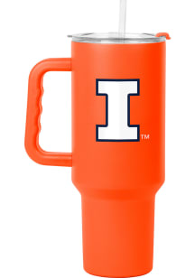 Logo Brands Illinois Fighting Illini Flipside Native 40 oz Stainless Steel Tumbler - Orange