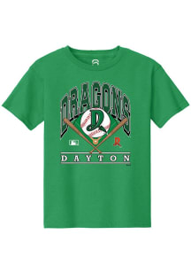 Summit Sportswear Dayton Dragons Youth Kelly Green Homefield Short Sleeve T-Shirt