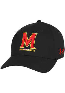 Under Armour Maryland Terrapins Mens Black Sideline Armourvent Stretch Flex Hat