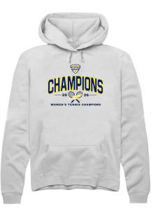 Summit Sportswear Toledo Rockets Mens White MAC 2026 Women's Tennis Champions Long Sleeve Hoodie