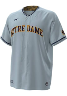 Under Armour Notre Dame Fighting Irish Mens Grey Replica Baseball Jersey