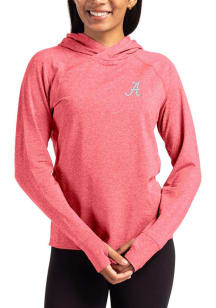 Cutter and Buck Alabama Crimson Tide Womens Red Adapt Knit Hood Hooded Sweatshirt