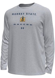 Under Armour Murray State Racers Grey Straight Name Tech Stretch Long Sleeve T-Shirt