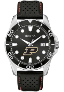 Bulova Purdue Boilermakers Sport Leather Mens Watch