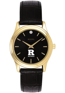 Bulova Rutgers Scarlet Knights Leather Womens Watch