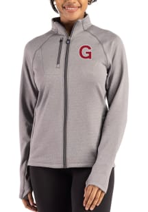 Cutter and Buck Gonzaga Bulldogs Womens Graphite Vault Peshastin Long Sleeve Full Zip Jacket