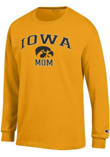 Champion Iowa Hawkeyes Gold Mom Jersey Long Sleeve T Shirt