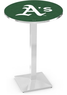 Oakland Athletics Chrome Square Base Pub Table