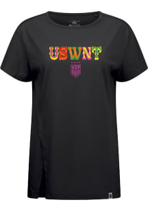 Levelwear USWNT Womens Black Influx Fiesta Short Sleeve T-Shirt
