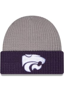 New Era K-State Wildcats Grey Play Cuffed Youth Knit Hat