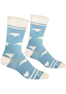 Chapel Hill Light Blue State Shape Mens Dress Socks
