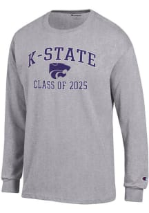 Champion K-State Wildcats Grey Class of 2025 Text Jersey Long Sleeve T Shirt