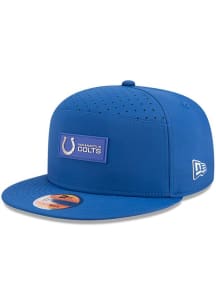 New Era Indianapolis Colts Blue 2025 NFL Sideline 9FIFTY Split Panel Mens Snapback Hat