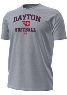 Under Armour Dayton Flyers Grey Softball Performance Short Sleeve T Shirt