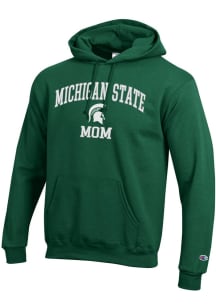 Champion Michigan State Spartans Mens Green Mom Powerblend Long Sleeve Hoodie