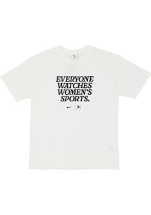 Big Ten White Everyone Watches Women's Sports Short Sleeve T Shirt